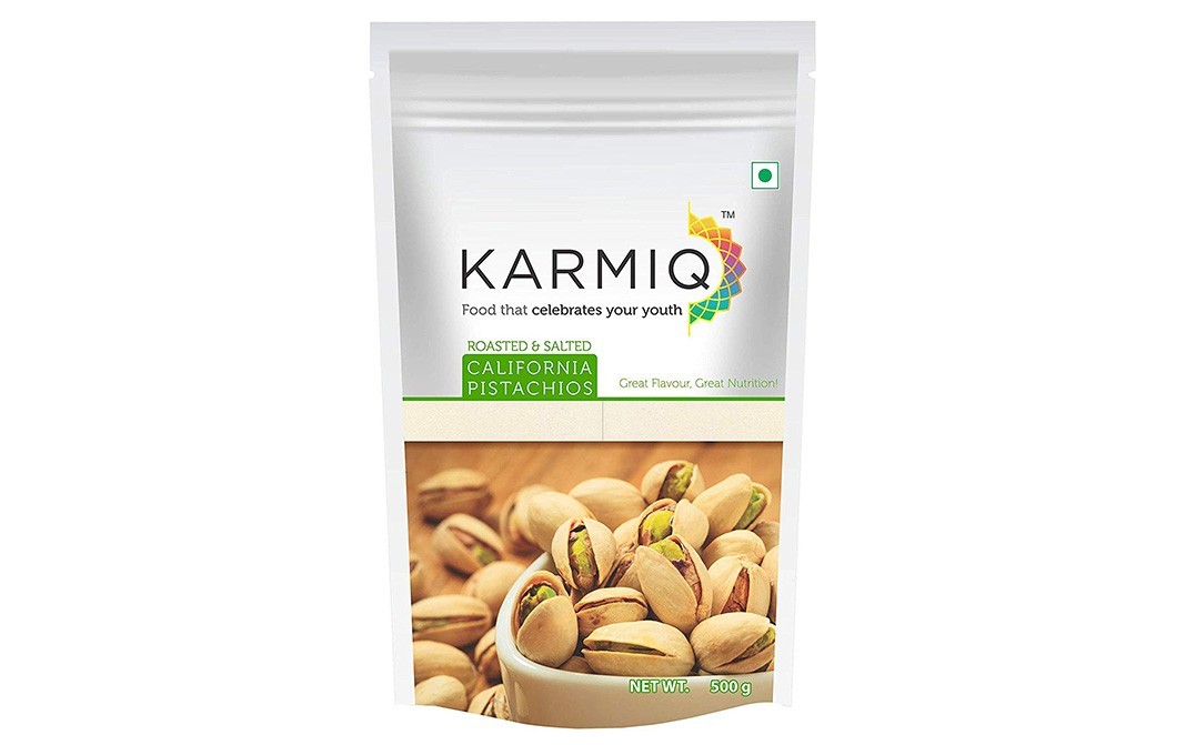 Karmiq Roasted & Salted California Pistachios   Pack  500 grams